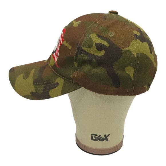 Vintage Camouflage Eagle Flag Mesh Strapback Trucker Hat Baseball Cap 3D Patch - Picture 9 of 13